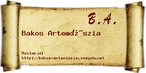 Bakos Artemíszia névjegykártya